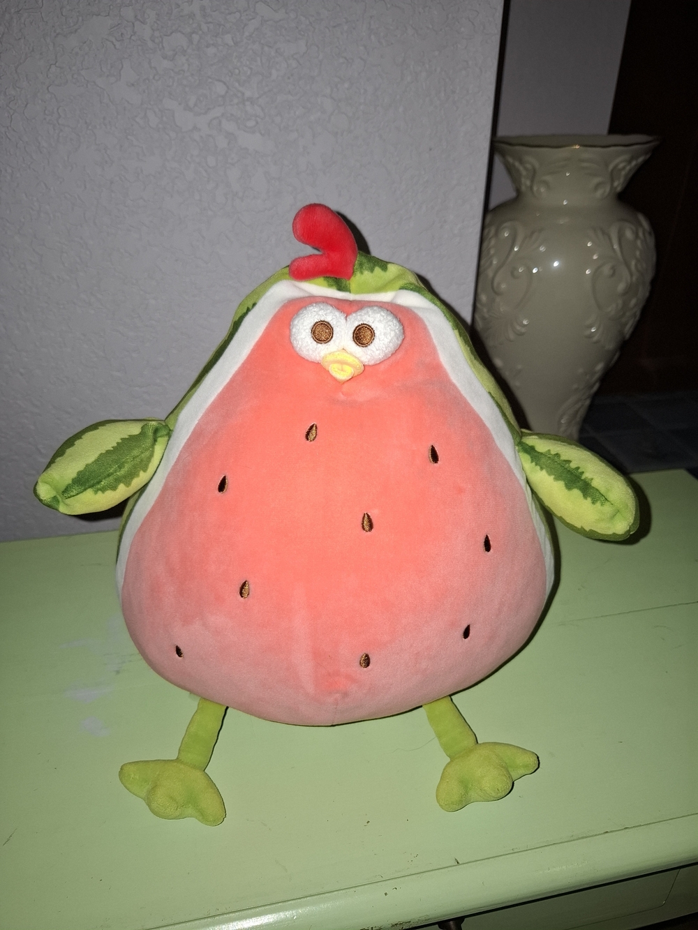 MINISO DUNDUN Watermelon Chicken 12" Plush Toy Fruit Series